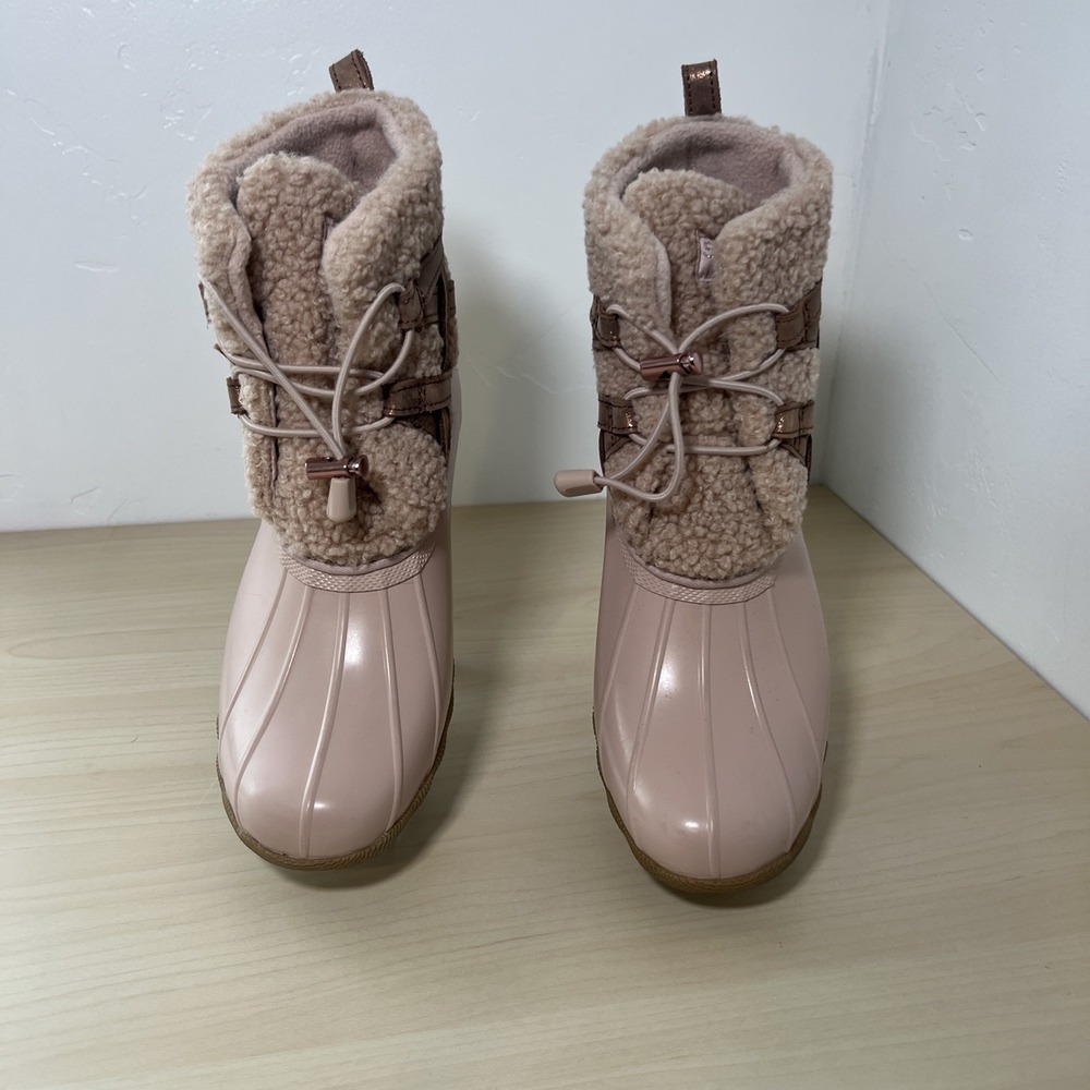 Sperry Medium Blush Pink Women's Saltwater Duck Booties, US 8.5 - Picture 2 of 6